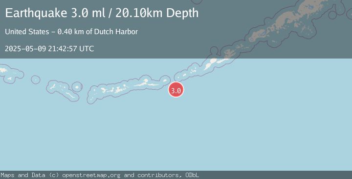 Map of FOX ISLANDS, ALEUTIAN ISLANDS