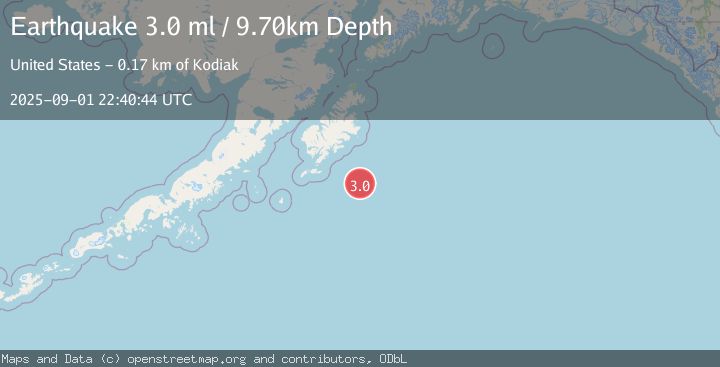 Map of KODIAK ISLAND REGION, ALASKA