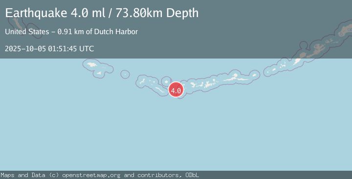 Map of ANDREANOF ISLANDS, ALEUTIAN IS.