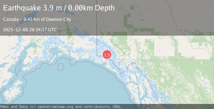 Map of SOUTHERN YUKON TERRITORY, CANADA