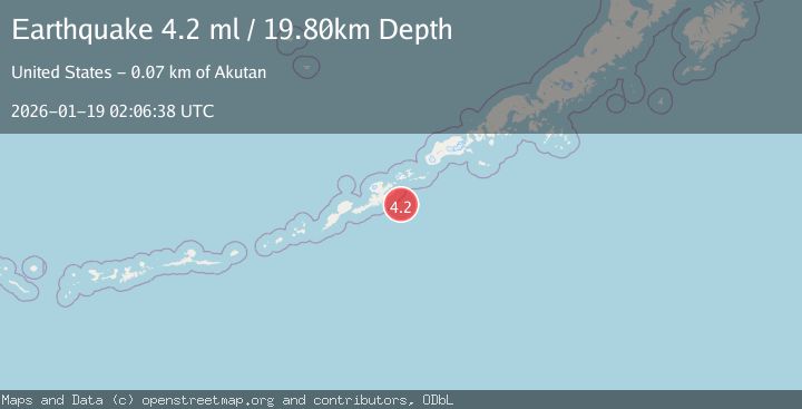 Map of FOX ISLANDS, ALEUTIAN ISLANDS