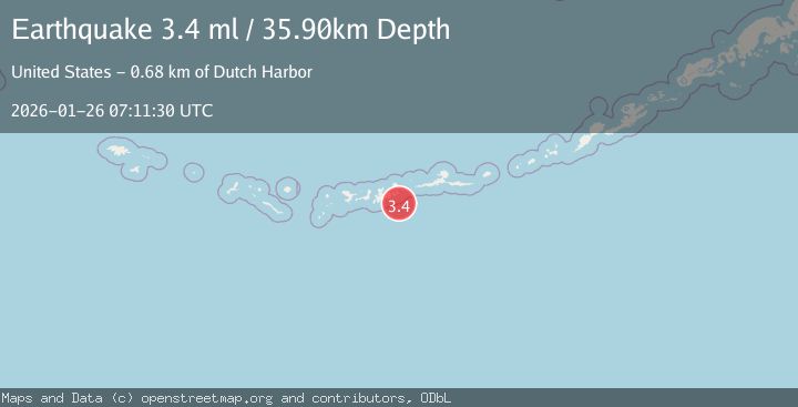 Map of ANDREANOF ISLANDS, ALEUTIAN IS.