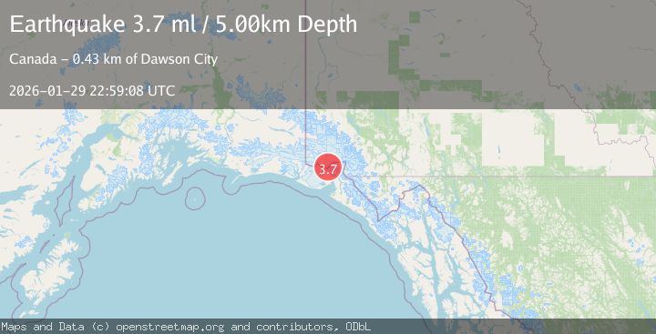 Map of SOUTHERN YUKON TERRITORY, CANADA