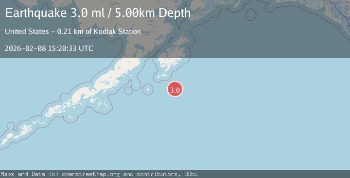 Map of SOUTH OF ALASKA