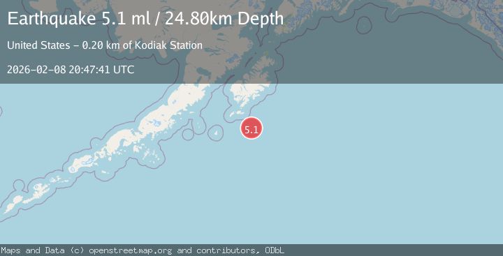 Map of SOUTH OF ALASKA