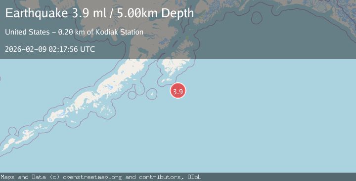 Map of KODIAK ISLAND REGION, ALASKA
