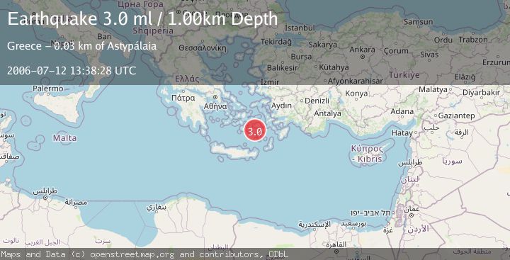 Map of DODECANESE ISLANDS, GREECE
