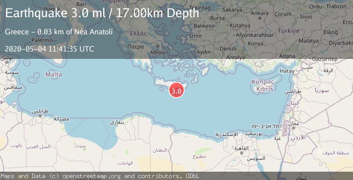 Map of CRETE, GREECE