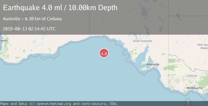 Map of OFF SOUTH COAST OF AUSTRALIA