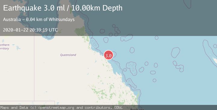 Map of QUEENSLAND, AUSTRALIA