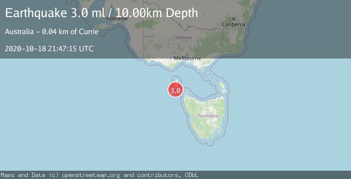 Map of BASS STRAIT, AUSTRALIA