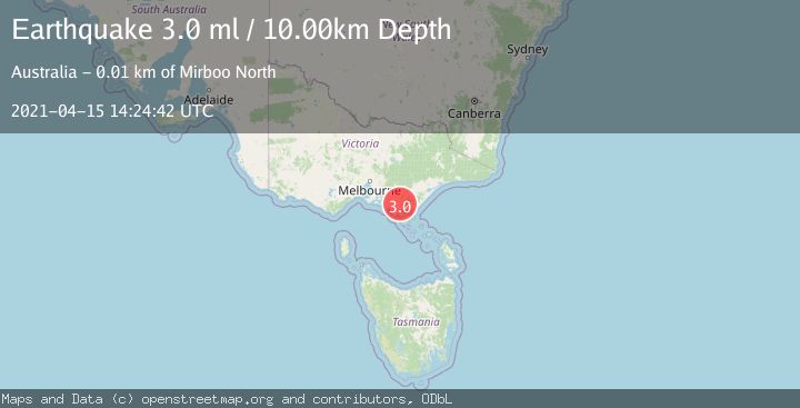 Map of NEAR S.E. COAST OF AUSTRALIA