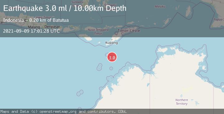 Map of SOUTH OF TIMOR