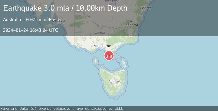 Map of BASS STRAIT, AUSTRALIA