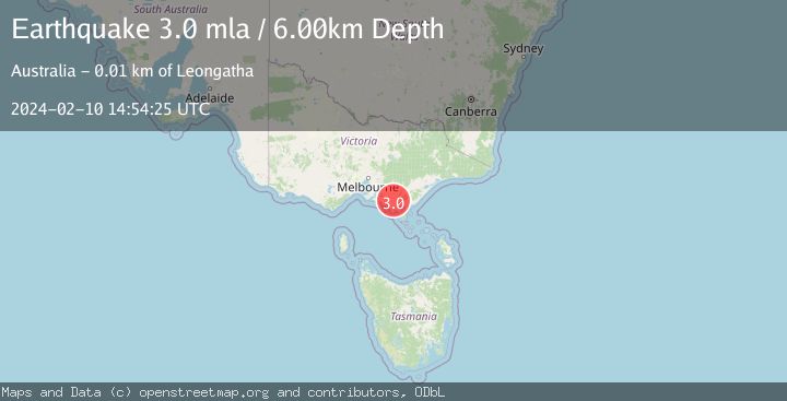 Map of NEAR S.E. COAST OF AUSTRALIA
