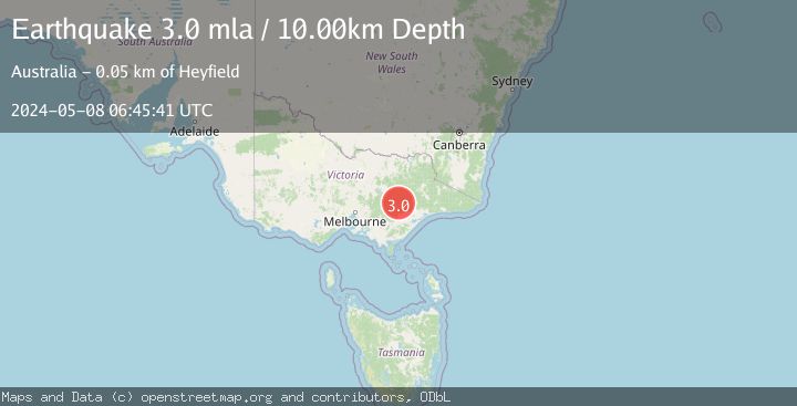 Map of NEAR S.E. COAST OF AUSTRALIA