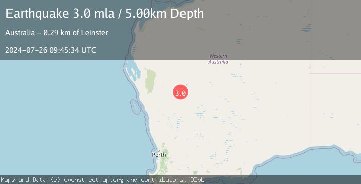 Map of WESTERN AUSTRALIA