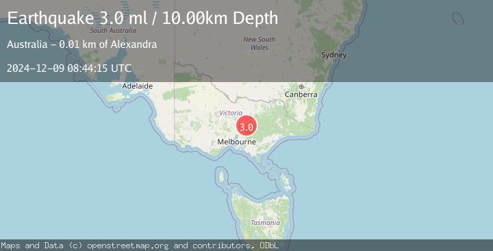 Map of NEAR S.E. COAST OF AUSTRALIA
