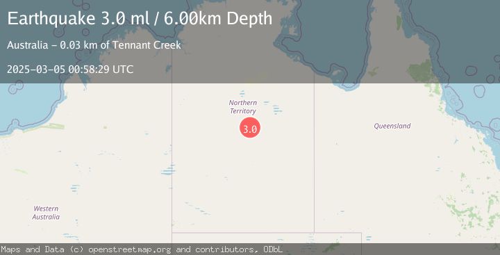 Map of NORTHERN TERRITORY, AUSTRALIA