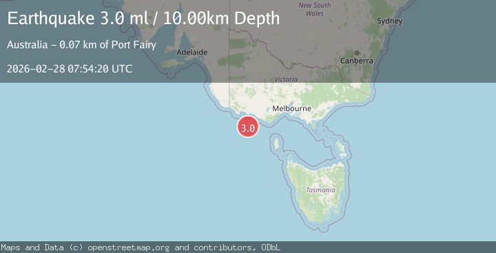 Map of BASS STRAIT, AUSTRALIA