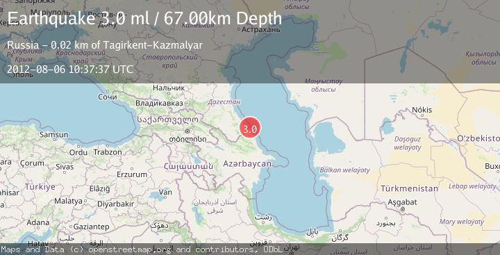 Map of CASPIAN SEA, OFFSHORE AZERBAIJAN