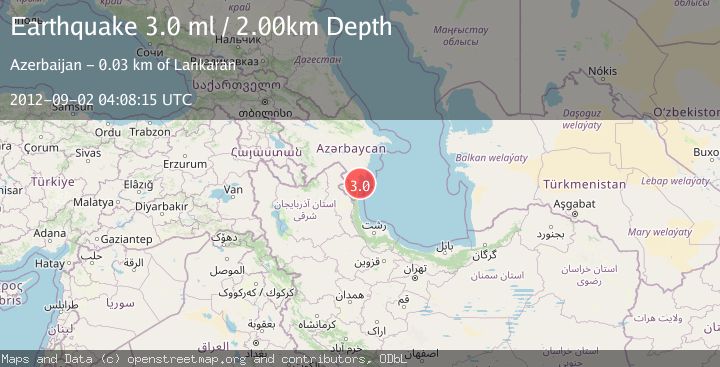 Map of CASPIAN SEA, OFFSHORE AZERBAIJAN