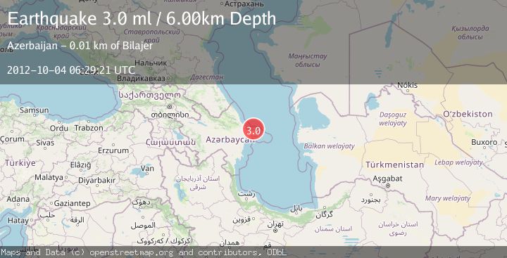 Map of CASPIAN SEA, OFFSHORE AZERBAIJAN