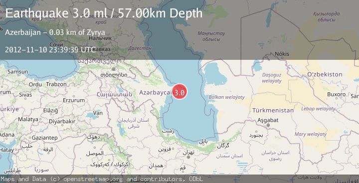 Map of CASPIAN SEA, OFFSHORE AZERBAIJAN