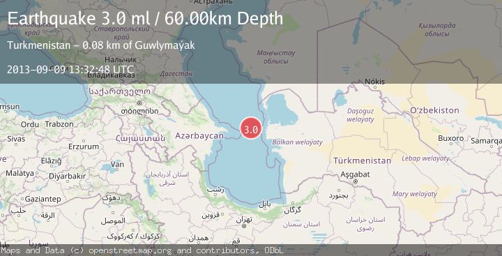 Map of CASPIAN SEA, OFFSHR TURKMENISTAN