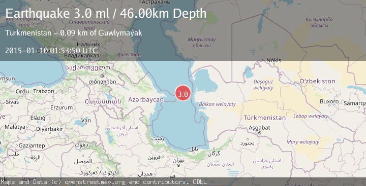 Map of CASPIAN SEA, OFFSHR TURKMENISTAN