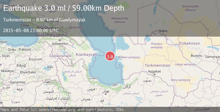 Map of CASPIAN SEA, OFFSHR TURKMENISTAN