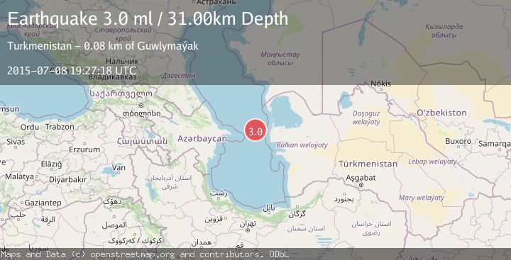 Map of CASPIAN SEA, OFFSHR TURKMENISTAN