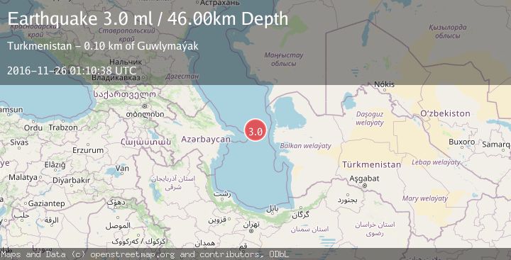 Map of CASPIAN SEA, OFFSHR TURKMENISTAN