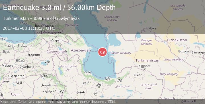 Map of CASPIAN SEA, OFFSHR TURKMENISTAN