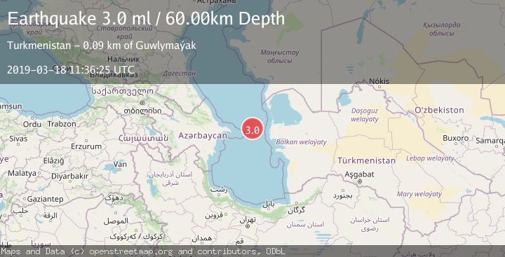 Map of CASPIAN SEA, OFFSHR TURKMENISTAN