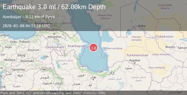 Map of CASPIAN SEA, OFFSHORE AZERBAIJAN