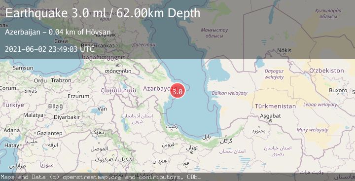 Map of CASPIAN SEA, OFFSHORE AZERBAIJAN