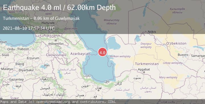 Map of CASPIAN SEA, OFFSHR TURKMENISTAN