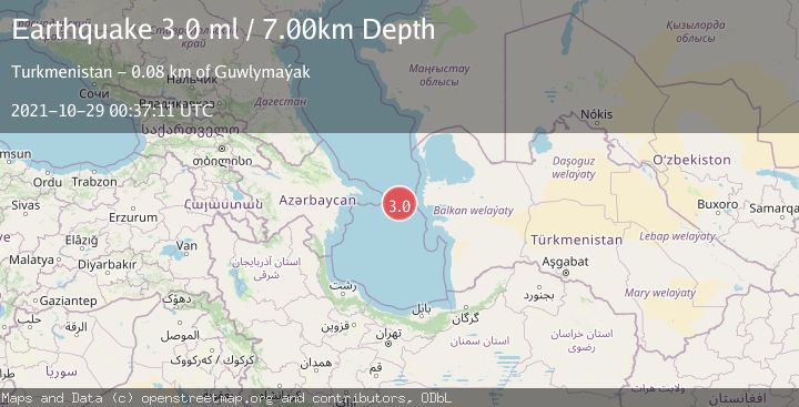 Map of CASPIAN SEA, OFFSHR TURKMENISTAN