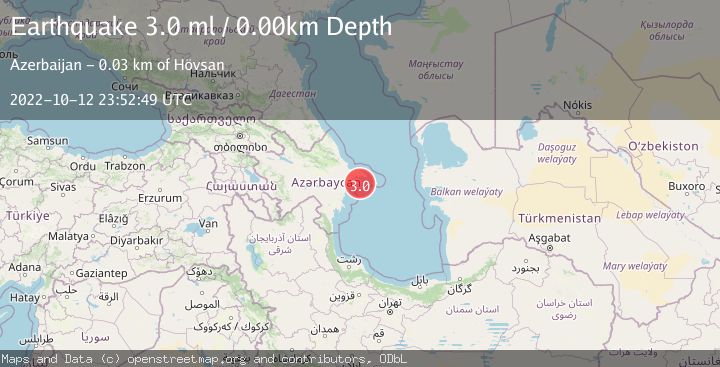 Map of CASPIAN SEA, OFFSHORE AZERBAIJAN