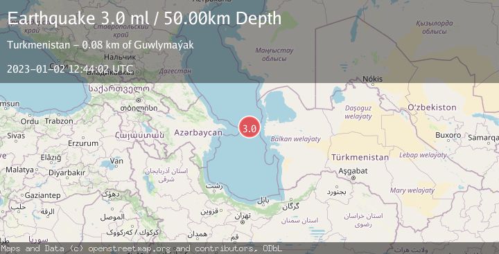Map of CASPIAN SEA, OFFSHR TURKMENISTAN