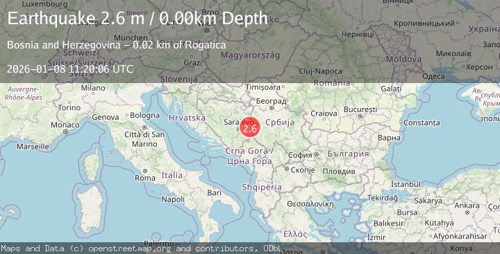 Map of BOSNIA AND HERZEGOVINA