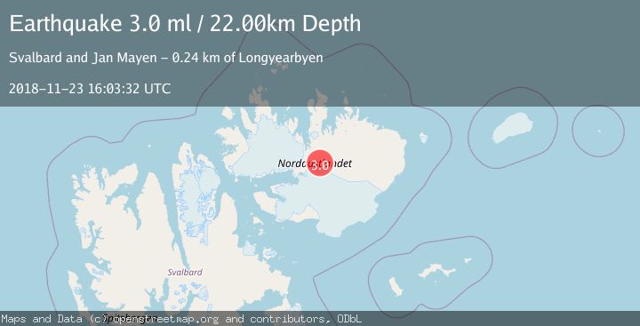 Map of SVALBARD REGION