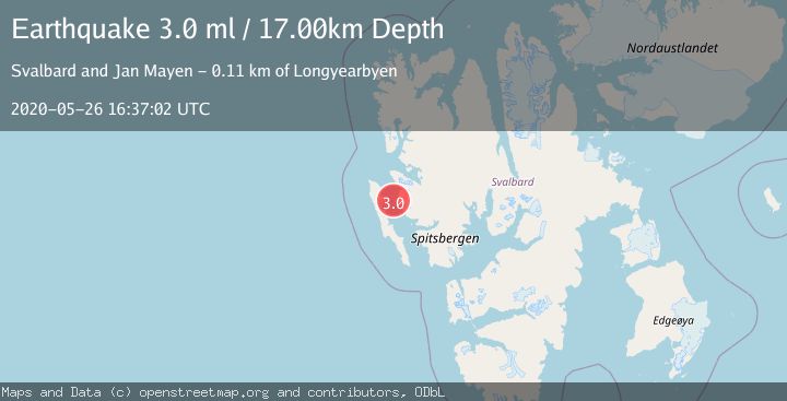 Map of SVALBARD REGION