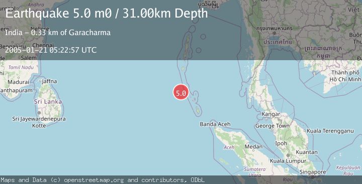 Map of NICOBAR ISLANDS, INDIA REGION