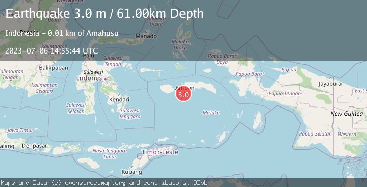 Map of SERAM, INDONESIA