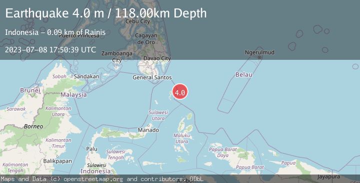 Map of KEPULAUAN TALAUD, INDONESIA