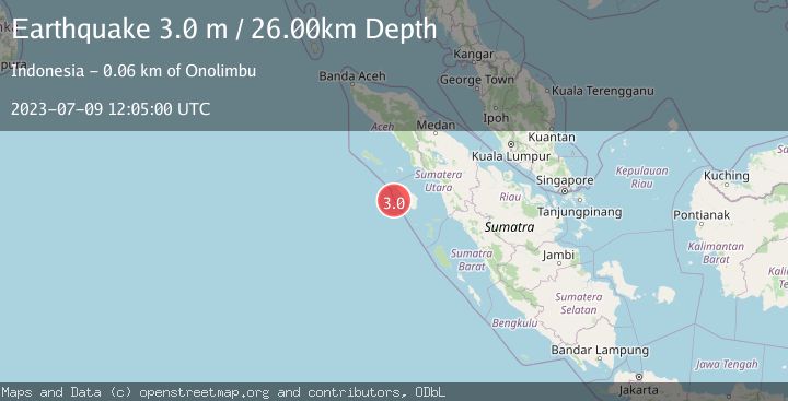 Map of NIAS REGION, INDONESIA