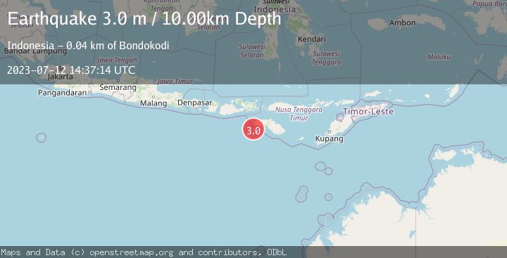 Map of SUMBAWA REGION, INDONESIA