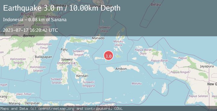 Map of KEPULAUAN SULA, INDONESIA